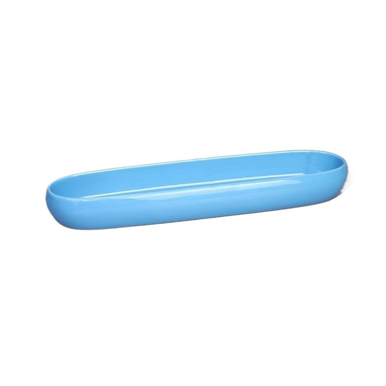 Kx9Lb8d plant saucer Long Oval Flower Arranging Saucer Home Gardening Ceramic Plant Drip Tray flower pot saucer(Blue)