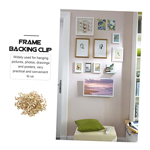Image of NUOBESTY 160Pcs Picture Frame Replacement Turn Button Clips with Screws for Hanging Photos Frame Backing Hardware for Compact Design for Easy Use and Installation