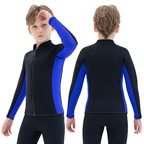 Chaqueta Top de Traje de Neopreno 3mm para Niños y Niñas para Natación y Surf