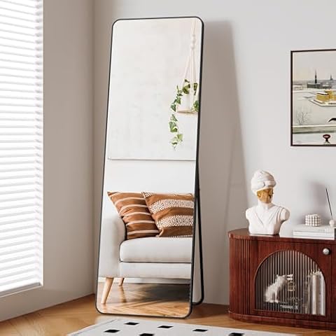Clevich Full Length Floor Mirror with Aluminium Frame Cover