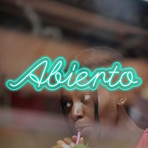 Oh! My Neon Luz Led de Neón Abierto para Decoración Restaurante Interior Cover