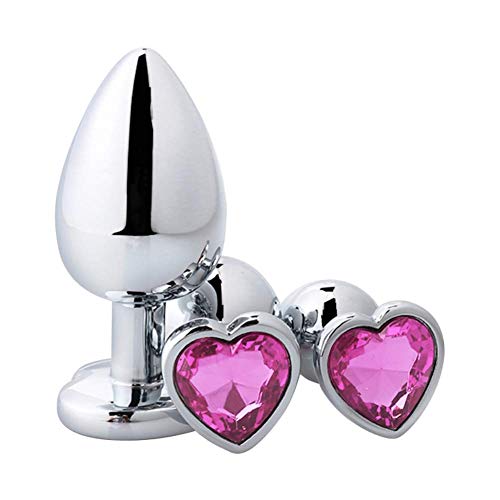 Sxovo Big Medium Small Anal Plug Set Luxury Metal Butt Toys Cristal En Forma De Corazón Anal Plug Kit Sm Plug Anal Para Adultos Mujeres Hombres Sex Gifts Rose Red Sxovo Big Medium Small Anal Plug Set Luxury Metal Butt Toys Cristal En Forma De Corazón Anal Plug Kit Sm Plug Anal Para Adultos Mujeres Hombres Sex Gifts Rose Red