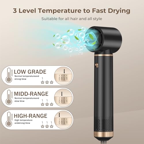 Image of 5 in 1 Hair Dryer Brush Set, Air Curler Wrap Hair Styler Blow Dryer Brush with 3 Temps, Upgrade Negative Ion Hot Air Brush Curling Brush Iron, Hair Styling Tools for Dry Curl Straighten