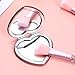 Dimeho Compact Folding Mirror Heart Shaped Magnifying Mini Vanity Mirror Portable Travel Makeup Mirror for Purse Double-Sided Cute Glitter Cosmetic Mirror for Women Home Office