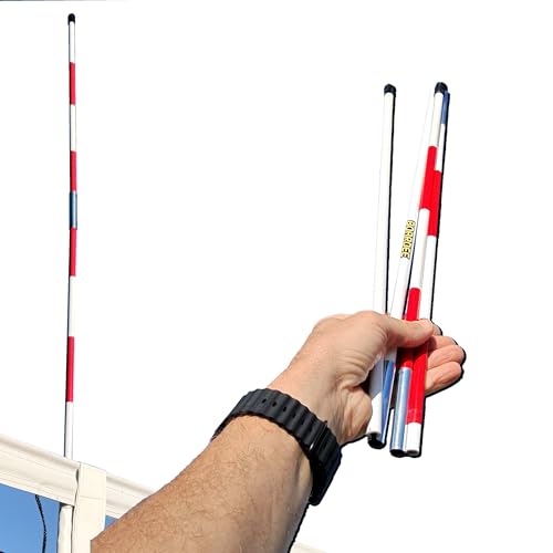 BOARDEE Multi-Foldable Volleyball Antenna Set – Portable Folding Fiberglass Antennas for Volleyball and Beach Volleyball, Indoor & Outdoor Courts, Training