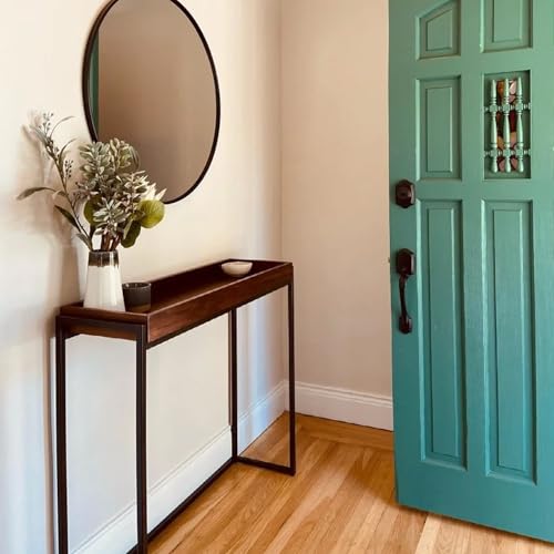 Mesa de entrada moderna de nogal con acabado premium para vestíbulo 5
