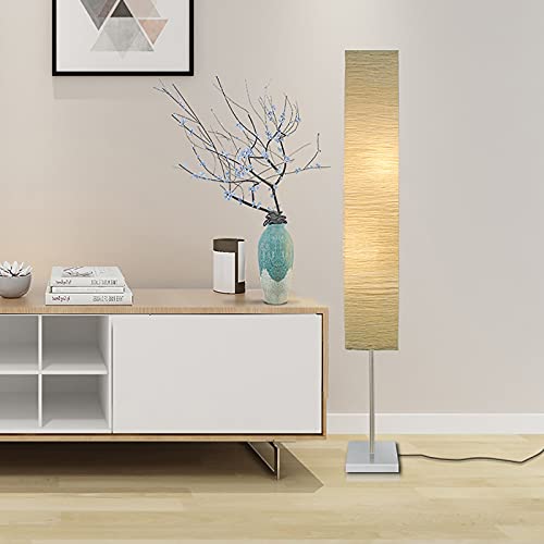 Lámpara de papel ligera con diseño de pie, pack doble ideal para espacios interiores
