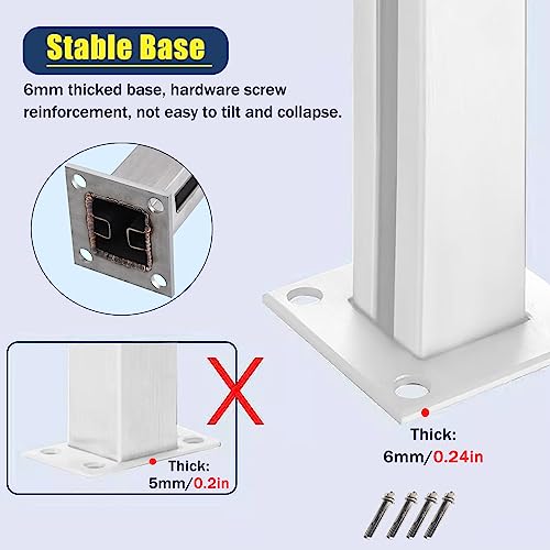 Poteau de garde-corps en verre blanc en acier inoxydable réglable pour balcon