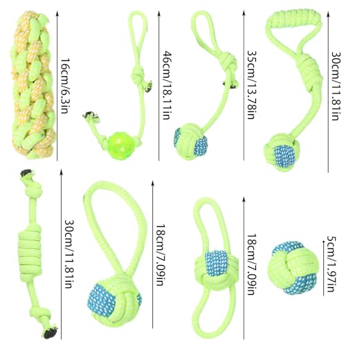 Lot de 8 jouets à tirer pour chien accessoire interactif robuste et durable