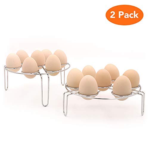 Egg Steamer Rack for Instant Pot, Kmeivol Egg Rack, Stainless Steel Egg Rack for Instant Pot Accessories,2 Sizes Egg Steamer Rack Compatible with Instant Pot (2 Pack)