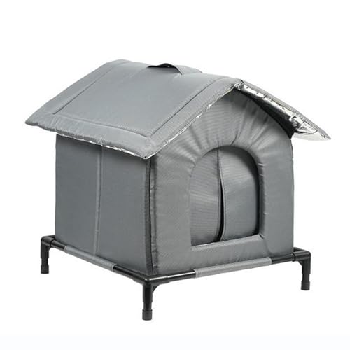WOMGF Niche pour Chat Exterieur Imperméable Cabane Chat Hiver et Pluie Maison Portable 36cm x 36cm