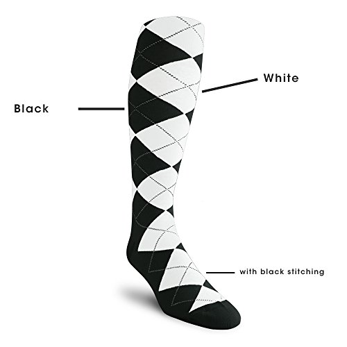 Colorful Knee High Argyle Cotton Socks For Men Women and Youth (A-Z)2