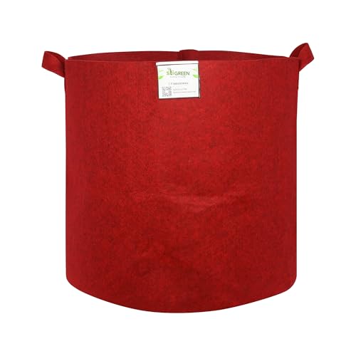 Image of Geo Fabric Grow Bags 24X24 Inch (Pack of 1) | 400 GSM UV-Protected Vegetable Plant Bag | Grow Bags for Terrace Gardening Maroon | Heavy Duty Plant Grow Bag