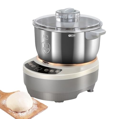 5l/7l Large Capacity Electric Dough Maker, Dough Kneading Machine with Ferment Function, Automatic Kneading Machine, Thermostatic Fermentation, Intelligent Timer, Stand Mixer for Home Baking,7L