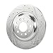 Detroit Axle - Rear 4pc Brake Kit for 2014-2022 Jeep Cherokee, Drilled and Slotted Disc Brake Rotors Ceramic Brake Pads w/Hardware 2015 2016 2017 2018 2019 2020 2021 Replacement