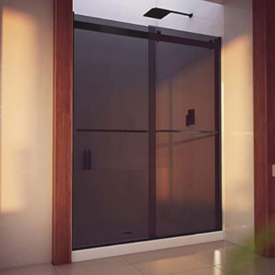 DreamLine Essence 44-48 in. W x 76 in. H Frameless Bypass Shower Door in Matte Black