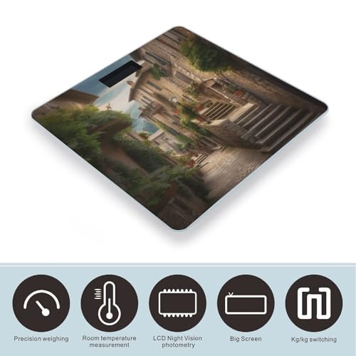 Báscula digital precisa para baño con pantalla LCD grande miniatura 3