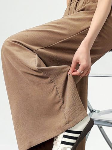 Image of KOTTY Women's Solid|Drawsting|Front Pocket|Wide Leg Style|High Rise|Casual Pant