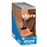 share Vegane Schokolade Mocca Crush Praliné Zartbitter 12x80g – Bio-Schokolade ohne Palmöl – Schweizer Schokoladentafel...