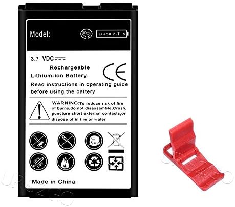 Long Lasting 1350mAh Extended Slim Replacement Battery + Folding Bracket for LG 442BG Straight Talk/TracFone/Net10…