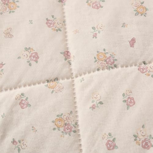 Edredón de verano Highdi beis 200x230cm de microfibra suave reversible 5