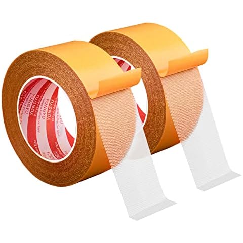 SLequipo 2 Pack Grippers for Mats on Carpet, Rug Tape for Area Rugs on Hardwood Floors and Carpet Grippers for Mats on Carpet Grippers for Rugs on Top of Carpet Corner Rug Grippers (40mm*10m Cover