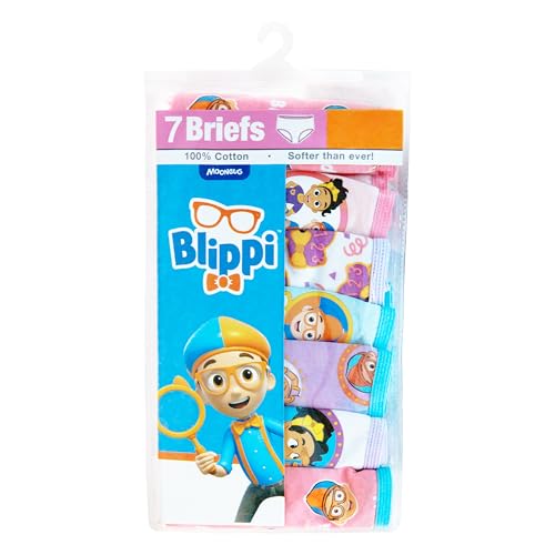 Blippi Girls' Amazon Exclusive 100% Combed Cotton Underwear with Meekah Sizes 2/3t & 4t2