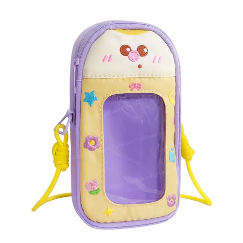 Image of FunBlast Pencil Pouch for Kids, Girls - Large Capacity Multipurpose Stationery Zipper Pouch with Hanging Strap for Kids & Adults, Kawaii Aesthetic Pencil Case Organizer for Girls (Purple)
