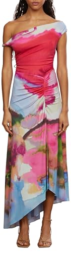 AMUR Women's Ella Printed Jersey Dress, Sahara Sky, 4 at Amazon Women's  Clothing store