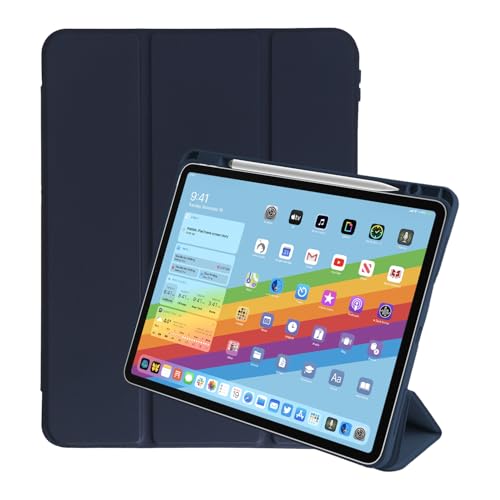 Image of Arctic Fox Smart Folio Case for iPad Pro 11 inch Cover Case (M4 2024) with Pencil Holder, iPad Pro 11 inch 2024,Smart Flip Case Cover for Apple iPad Air with Pencil Holder [Auto Sleep /Wake] - Blue