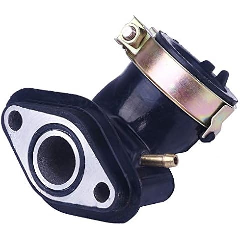Glixal ATMT1-079 GY6 49cc 50cc Scooter Carburetor Intake Manifold Inlet Pipe for 139QMB 139QMA Engine Moped ATV Go Kart (Single Vaccuum Port) Cover