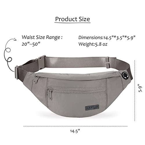 Image of MAXTOP Large Crossbody Fanny Pack Belt Bag for Women Men with 4-Zipper Pockets Gifts for Enjoy Sports Yoga Running Workout Walking Casual Travel Wallets Fashion Waist Pack Phone Bag