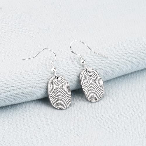 ENSIANTH Forensics Gift Fingerprint Earrings Science Investigator Gift Crime -Criminologist Earrings2