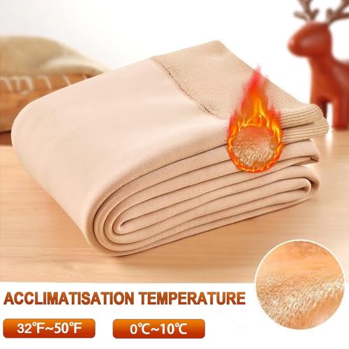 Image of YAGAXI Fleece Lined Opaque Tights for Women - 2 Pairs 200D Warm Winter Pantyhose with Control Top