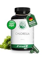 Chlorella Algen Kapseln - Hochdosiert: 2400mg - 240 Kapseln mit hochdosiertem Chlorella Pulver - Vegan, Glutenfrei & ohne Zusätze - 2 Monate Vorrat - Green Naturals®