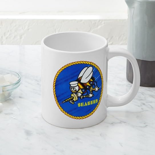 Mega Mug Cerámico 20 Oz US Navy Seabees miniatura 2