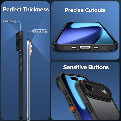 Image of ivoler 3-in-1 Case for iPhone Air 6.5 inch, Matte Black
