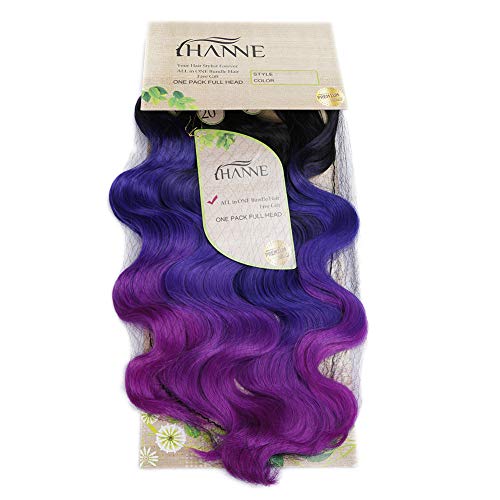 Hanne BL003201 Ombre Purple Hair Bundles With Closure Body Wave Mermaid Hair Extensions thumb #3
