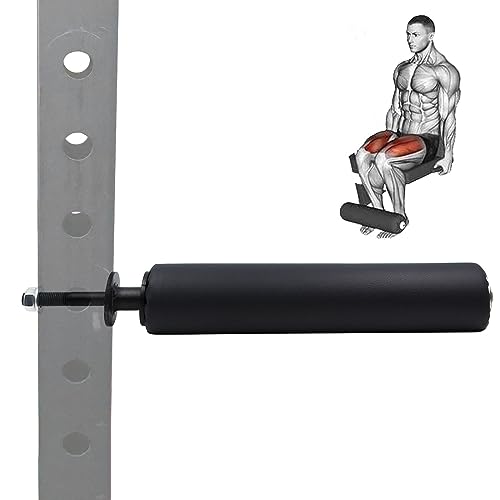 HMWOKPOT Single Leg Squat Roller, Squat Rack Leg Press Attachment Leg Extension and Curl Machine Foam Hook Leg Gym Comprehensive Training Equipment,18mm