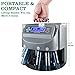 8T8 USD Coin Counter Machine - Professional Automatic Coin Sorter and Wrapper/Roller with LCD Display and 5 Coin Bins and Tubes