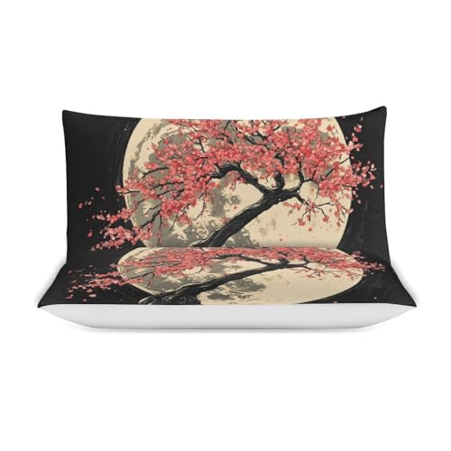 Juego de cama de microfibra de 3 piezas con estampado de flores de ciruelo para dormitorio 4