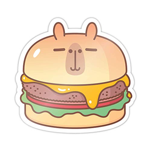 Vinilo de hamburguesa de queso Capybara para decorar tu cocina y zona de juegos