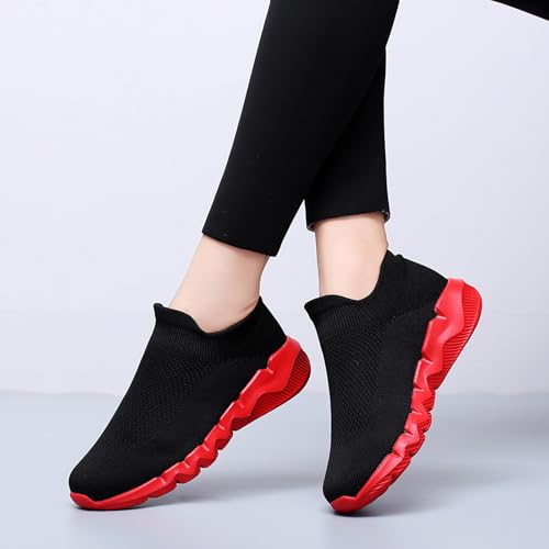 Walking Shoes Non Slip for Work : Womens Breathable Lightweight Slip On Sneakers for Running Fashion Comfort Casual Work Shoes for Tennis Workout Athletic3