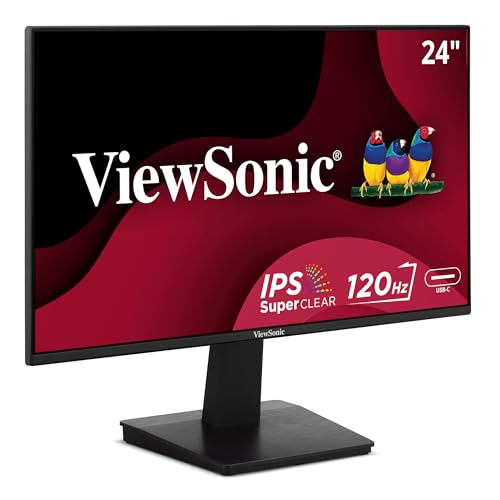 Image of ViewSonic VA2448-MH 24 Inch Full HD 1080p IPS Monitor with 120Hz, Variable Refresh Rate, Eye Care, HDMI, and VGA Inputs for Home and Office