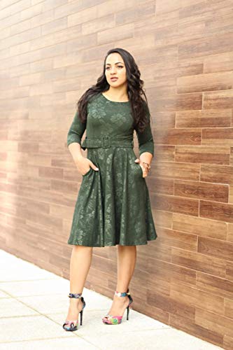 Vestido Moda Evangélica+ Cinto Manga Longa Inverno