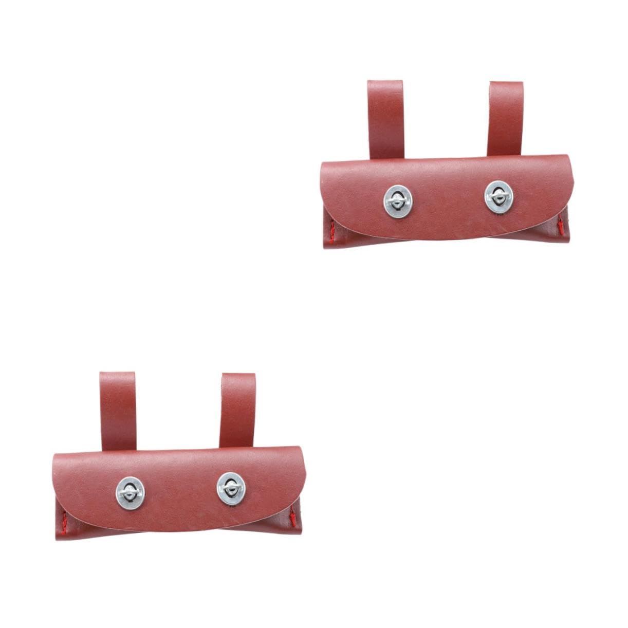 Angoily 2 Pcs Hatchet Head Protect Cover Axe Protective Case Premium Leather Axe Bag