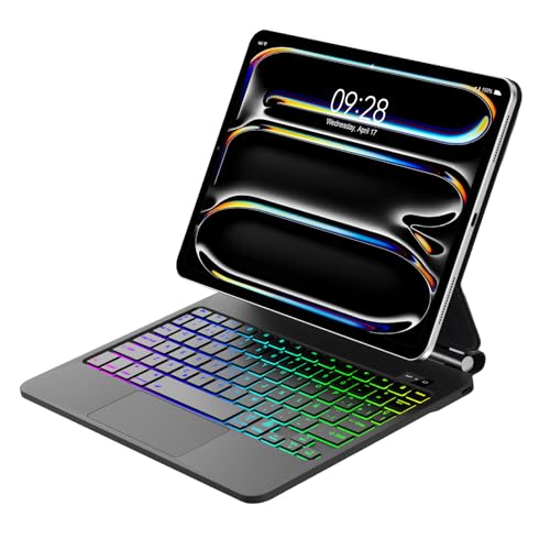 Magic Keyboard para iPad Pro 11 Pulgadas (M5 2025, M4 2024), Soporte Magnético Flotante y Panel Táctil Multitáctil, Funda Teclado Bluetooth Magnético con Retroiluminado para iPad Pro 11