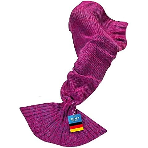 Feluna Pink Red Mermaid Snuggle Blanket Cover