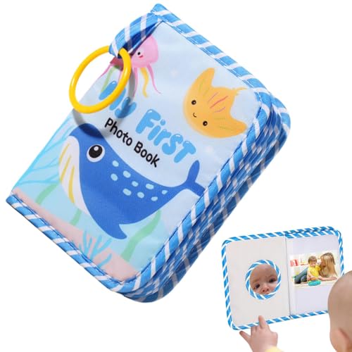 Álbum de fotos para bebé, libro de fotos para bebés, álbum de fotos para niños pequeños, tela suave, preocupaciones memorables de crecimiento para familias lactantes, fotógrafos, entusiastas y