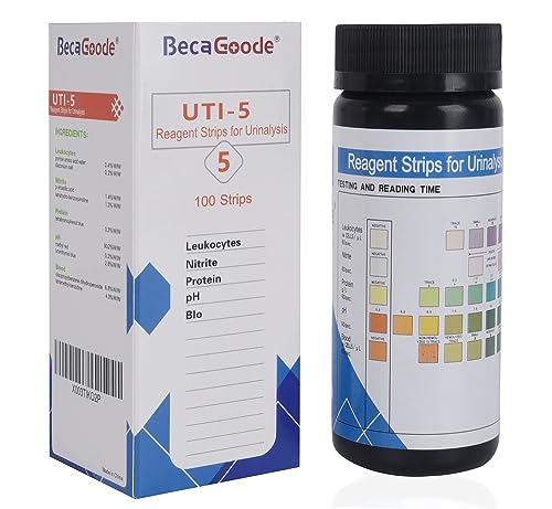 BecaGoode Rapid Urine Test Strips 5 Parameters, UTI Test Strips/Urinary Tract Infection Test Strips- 100 Count - Thumbnail 2